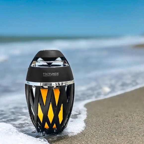 TikiTunes Portable Speaker with Ambient Flame Light Water Resistant - Picture 2 of 11